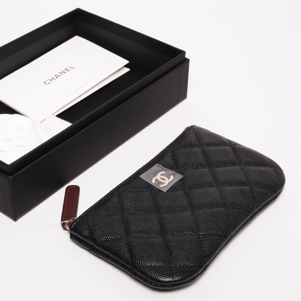CHANEL 經典金色雙C 拉鍊一字包