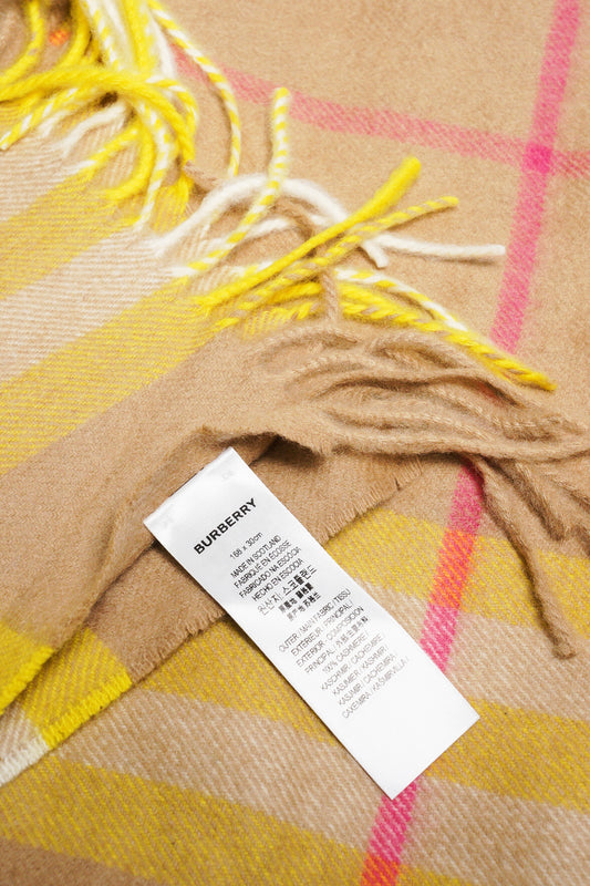 Burberry 經典格紋圍巾(奶茶格紋)