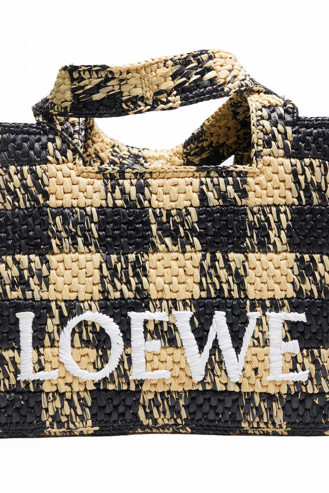 LOEWE 草編籃子 迷你托特包(附背帶)