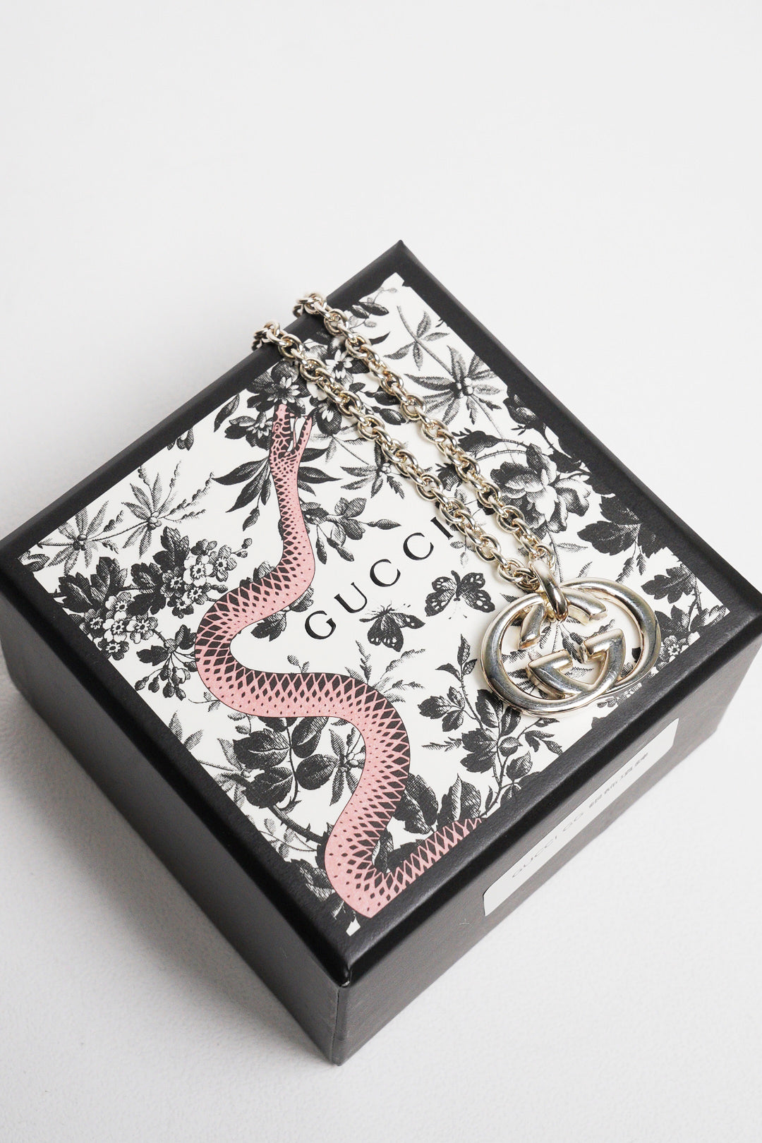 Gucci GG銀飾項鍊