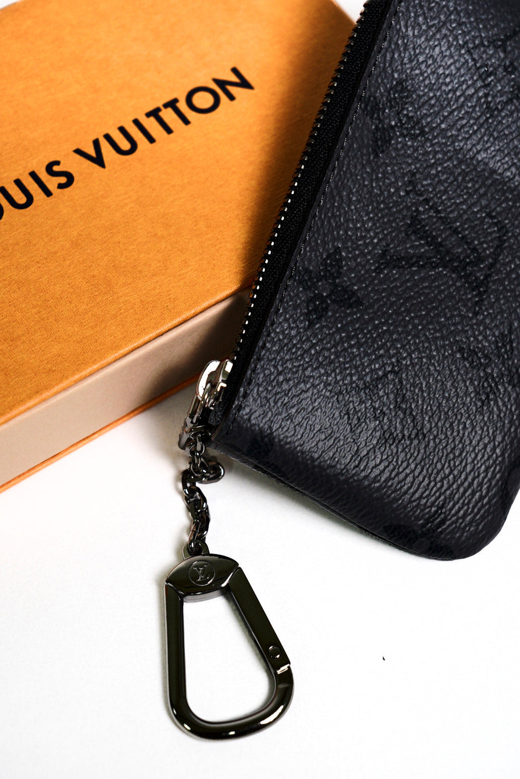 LOUIS VUITTON 黑灰色雙面零錢包(全新)