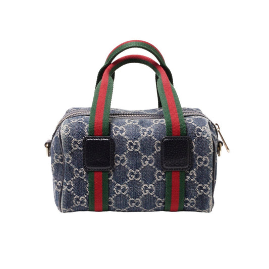 GUCCI 經典Ophidia系列 牛仔布手提肩背兩用包