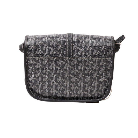 GOYARD belvedere 翻蓋馬鞍包灰色