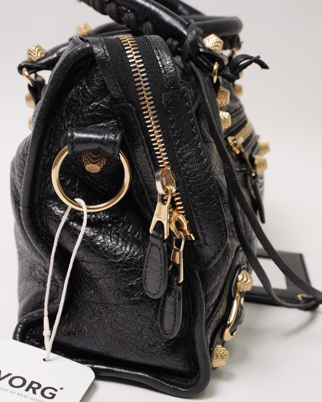 Balenciaga S city黑金機車包小號