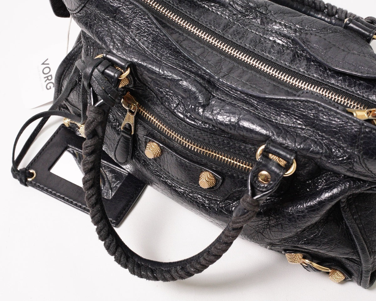 Balenciaga S city黑金機車包小號