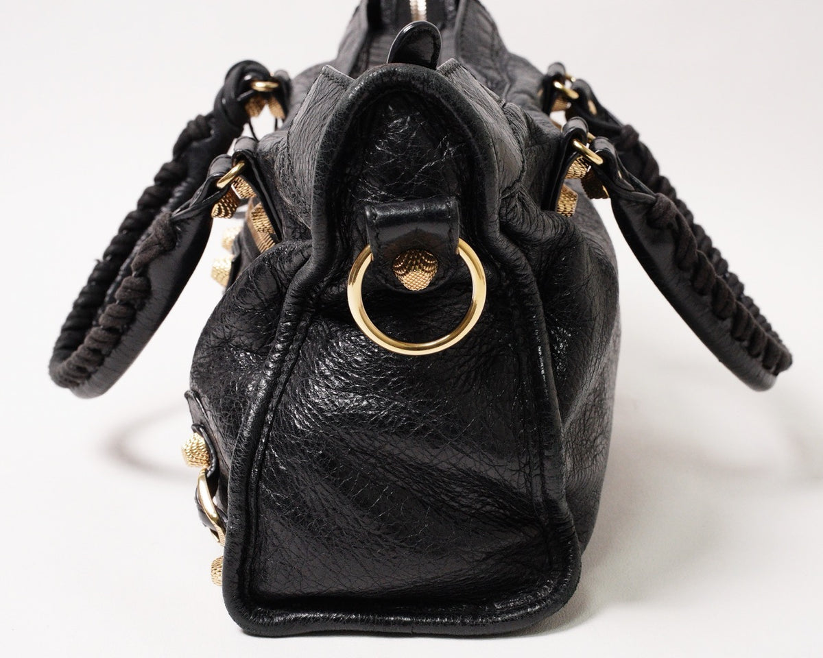 Balenciaga S city黑金機車包小號