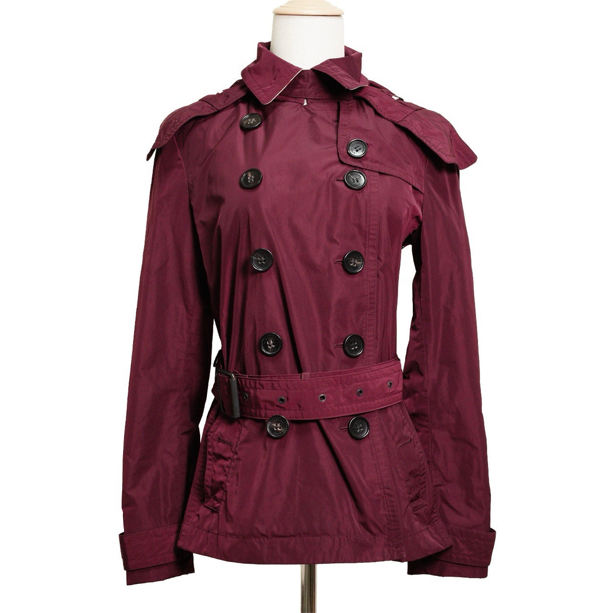 Burberry 葡萄紫連帽防雨風衣外套