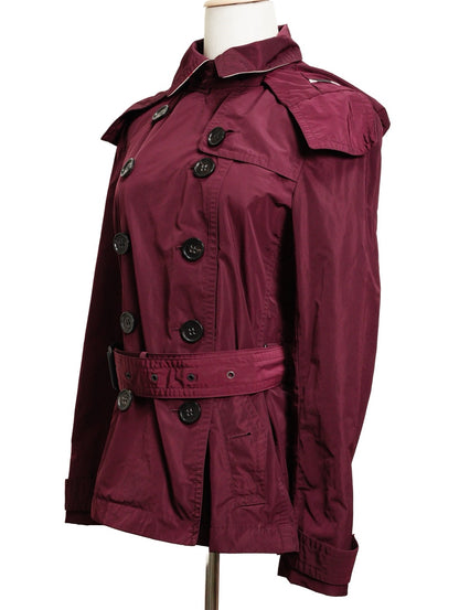 Burberry 葡萄紫連帽防雨風衣外套