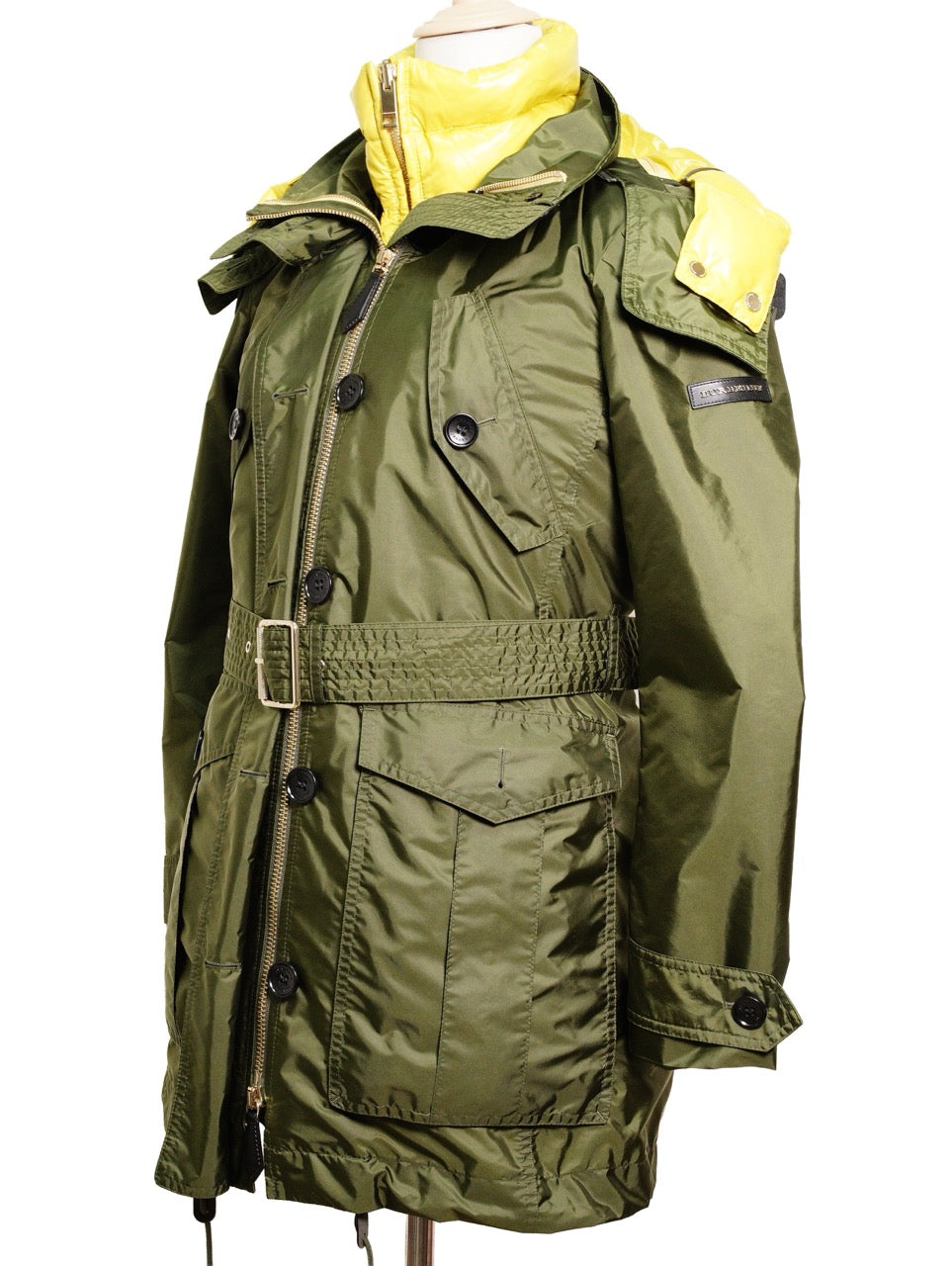Burberry 兩件式軍綠色連帽羽絨外套
