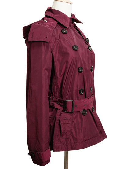 Burberry 葡萄紫連帽防雨風衣外套