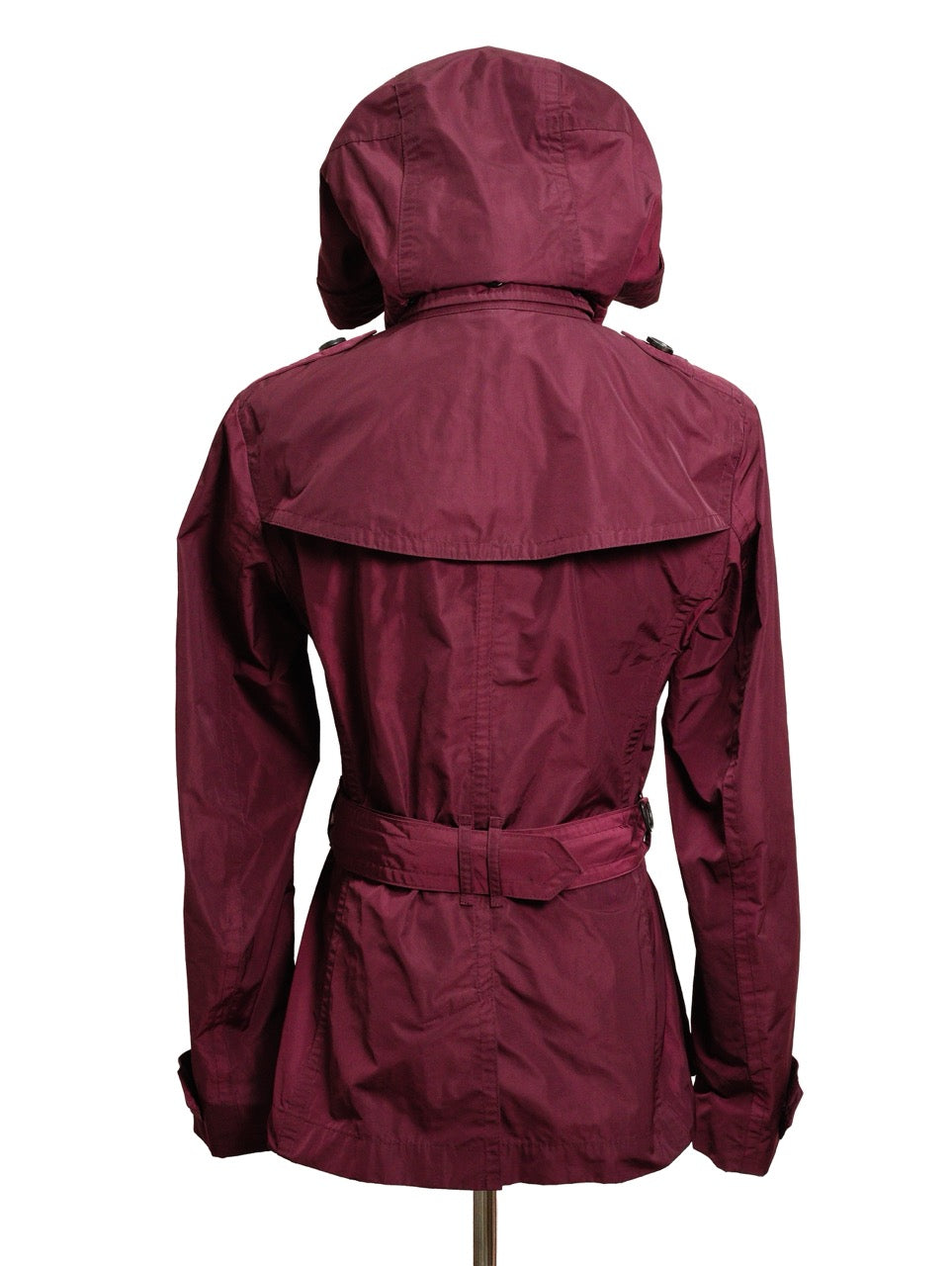 Burberry 葡萄紫連帽防雨風衣外套