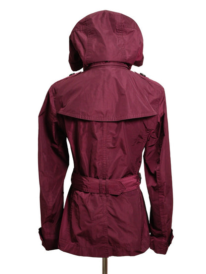 Burberry 葡萄紫連帽防雨風衣外套