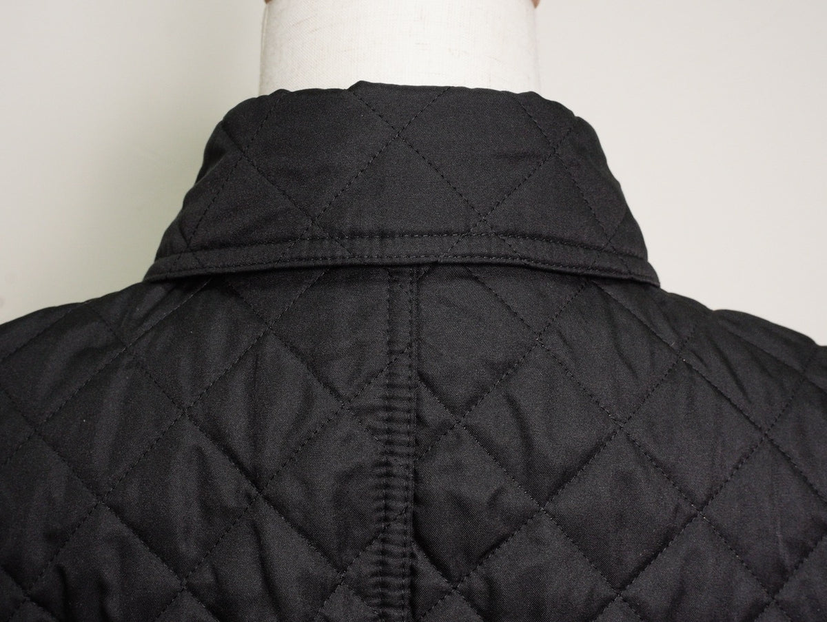 Burberry 黑色菱格紋鋪棉立領外套