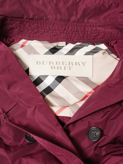 Burberry 葡萄紫連帽防雨風衣外套