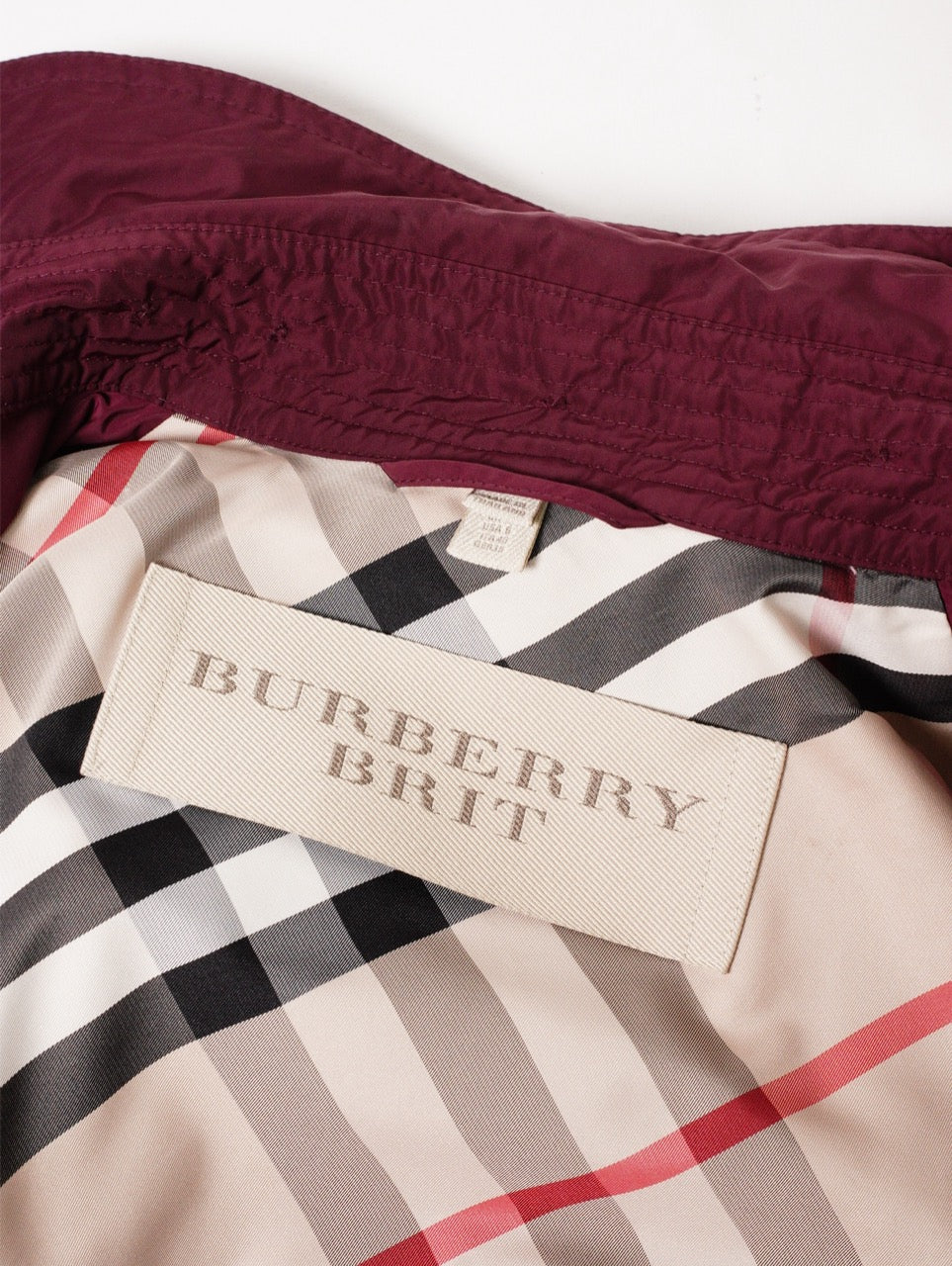 Burberry 葡萄紫連帽防雨風衣外套