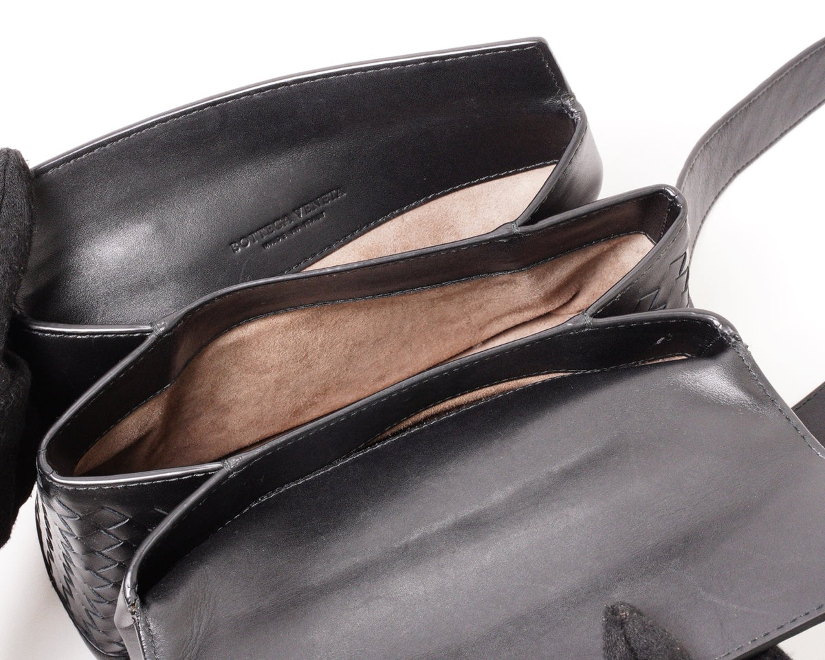 BOTTEGA VENETA BV Piazza黑色小號肩背斜背包