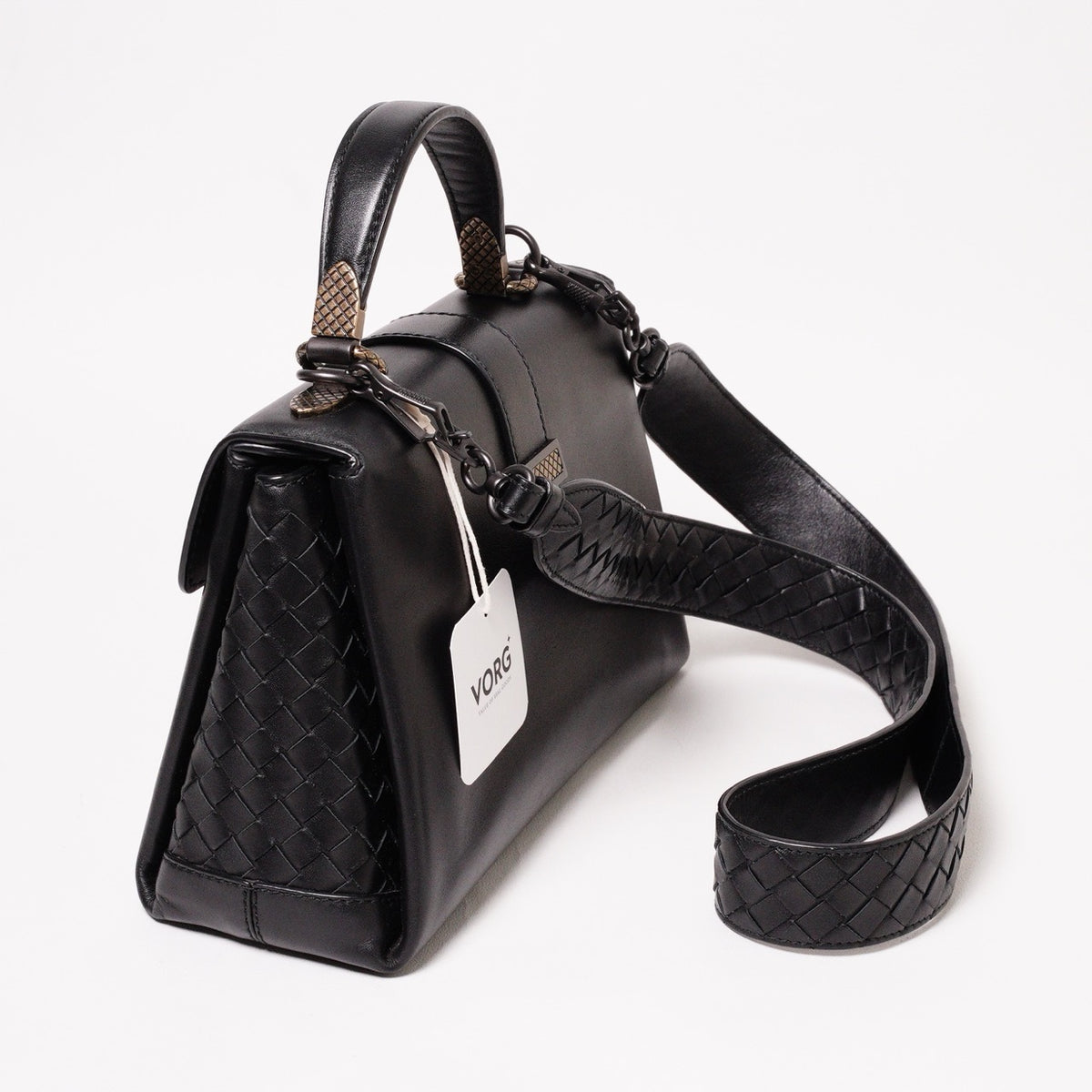 BOTTEGA VENETA BV Piazza黑色小號肩背斜背包