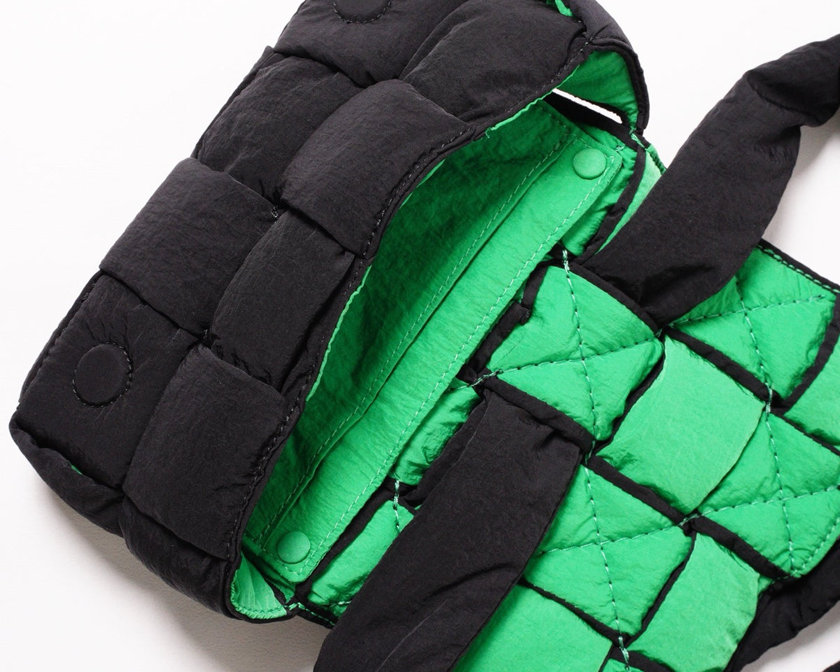 BOTTEGA VENETA BV 編織尼龍磁釦斜背包