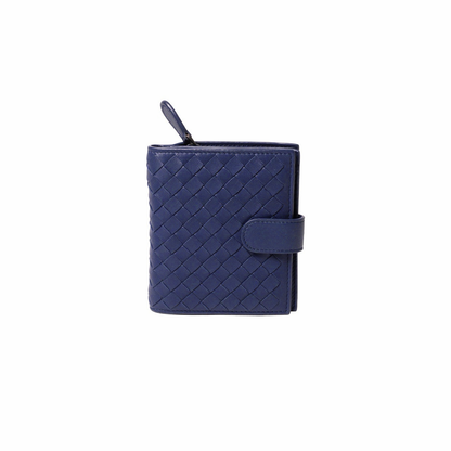 BOTTEGA VENETA BV 經典釦式零錢短夾 藍紫色
