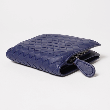 BOTTEGA VENETA BV 經典釦式零錢短夾 藍紫色