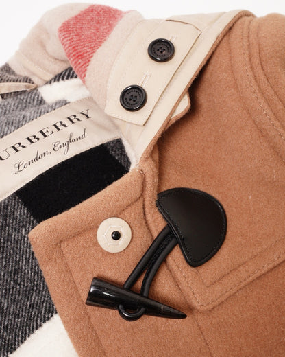 Burberry 駝色羊毛牛角扣大衣