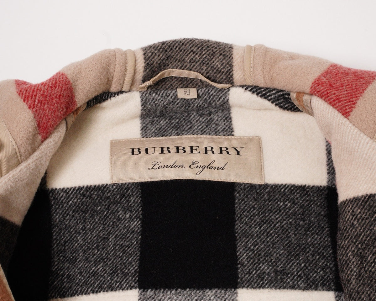 Burberry 駝色羊毛牛角扣大衣