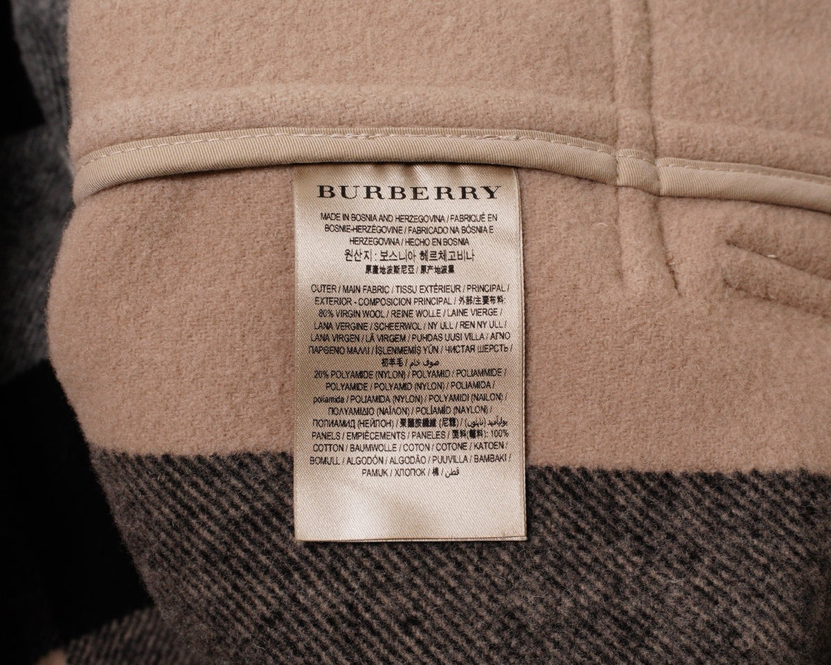 Burberry 駝色羊毛牛角扣大衣