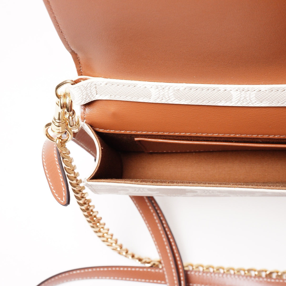 CELINE Multipochette Triomphe 標誌印花 雙背帶包