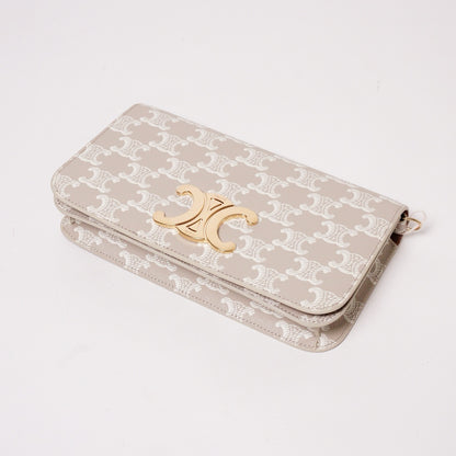 CELINE Multipochette Triomphe 標誌印花 雙背帶包