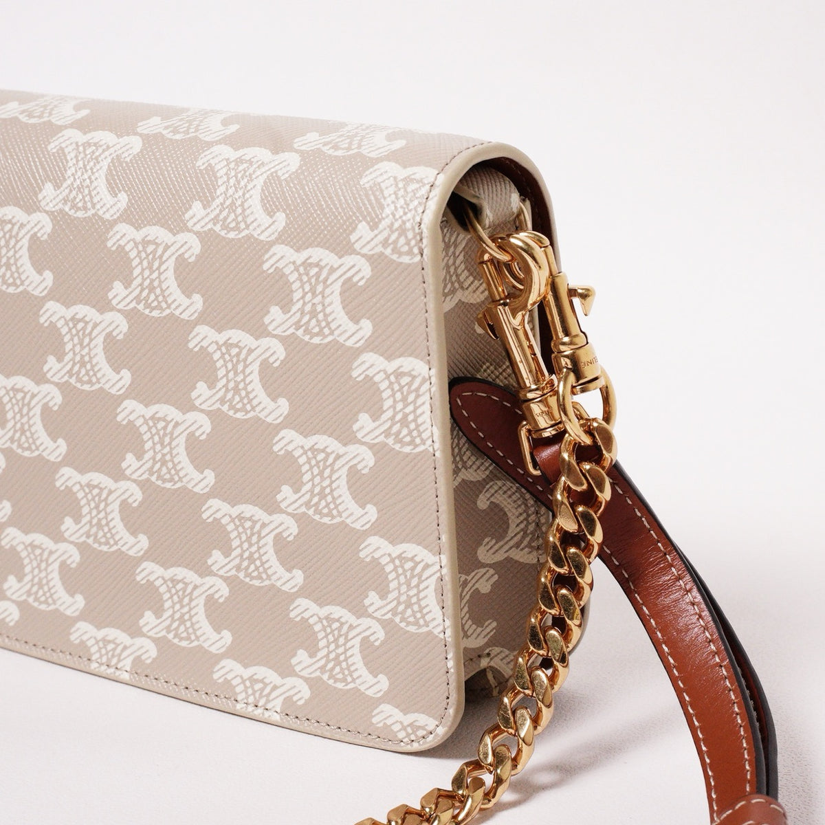 CELINE Multipochette Triomphe 標誌印花 雙背帶包