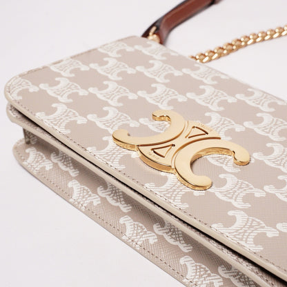 CELINE Multipochette Triomphe 標誌印花 雙背帶包