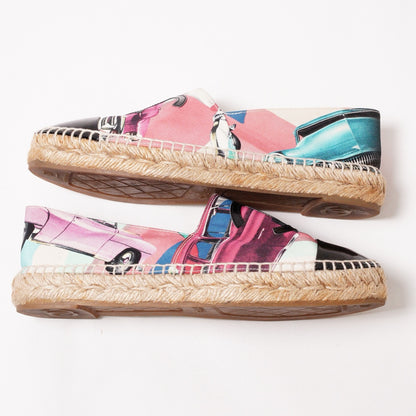CHANEL 古巴車印花鉛筆鞋 EUR37