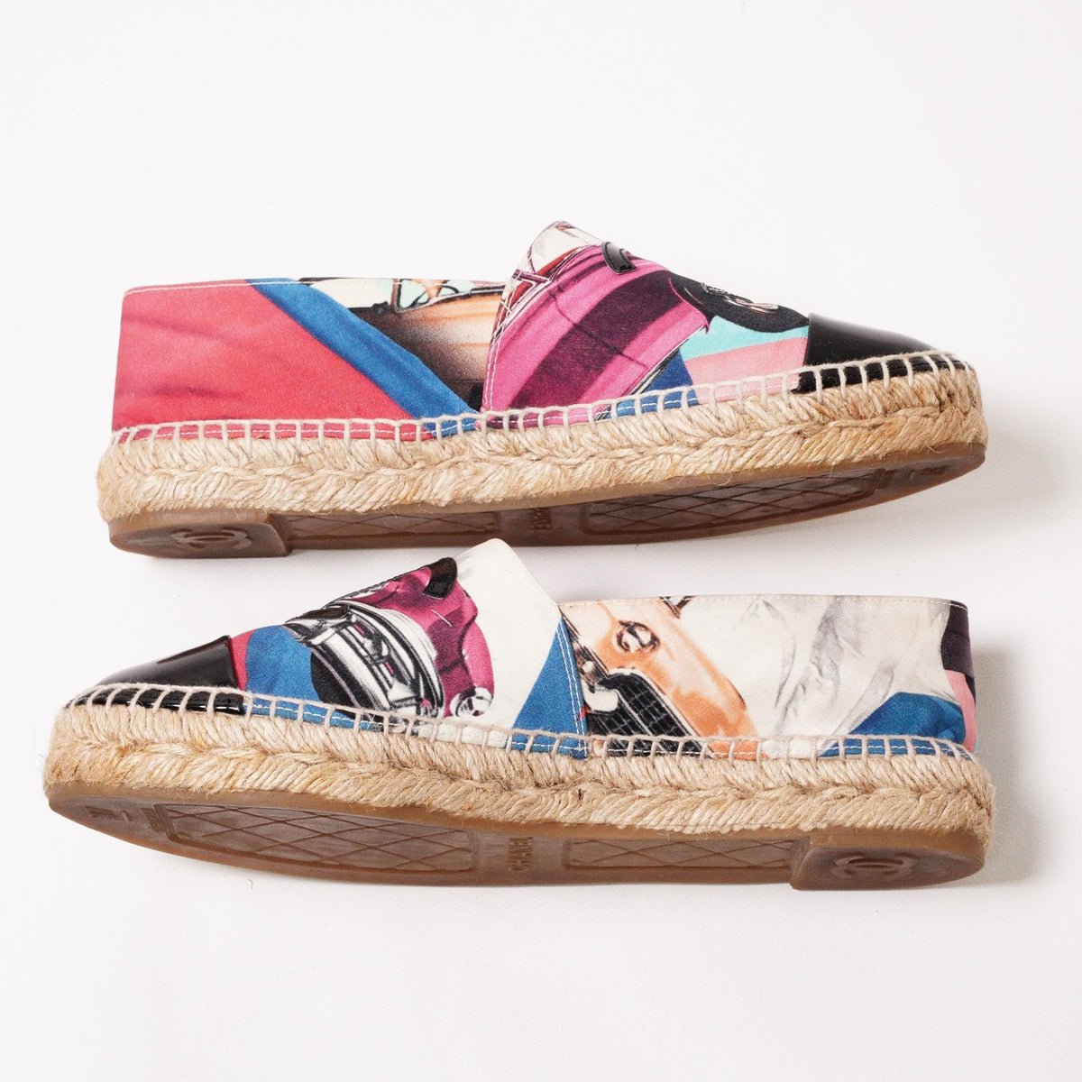 CHANEL 古巴車印花鉛筆鞋 EUR37
