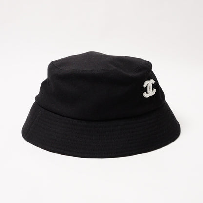 CHANEL 經典雙C珠珠漁夫帽 黑色