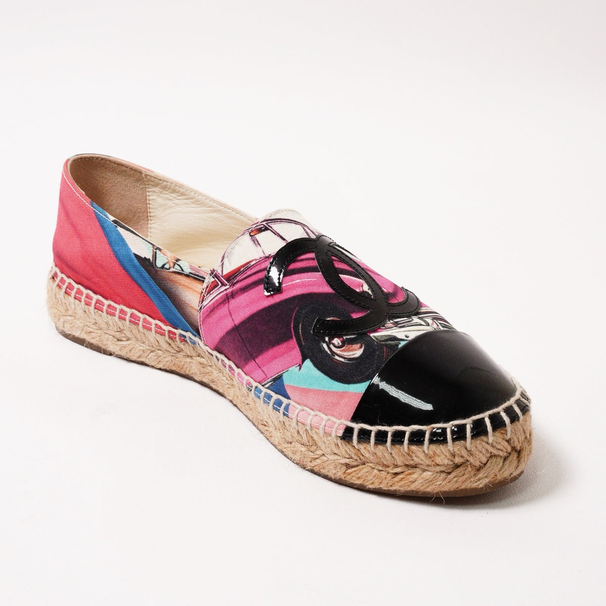 CHANEL 古巴車印花鉛筆鞋 EUR37