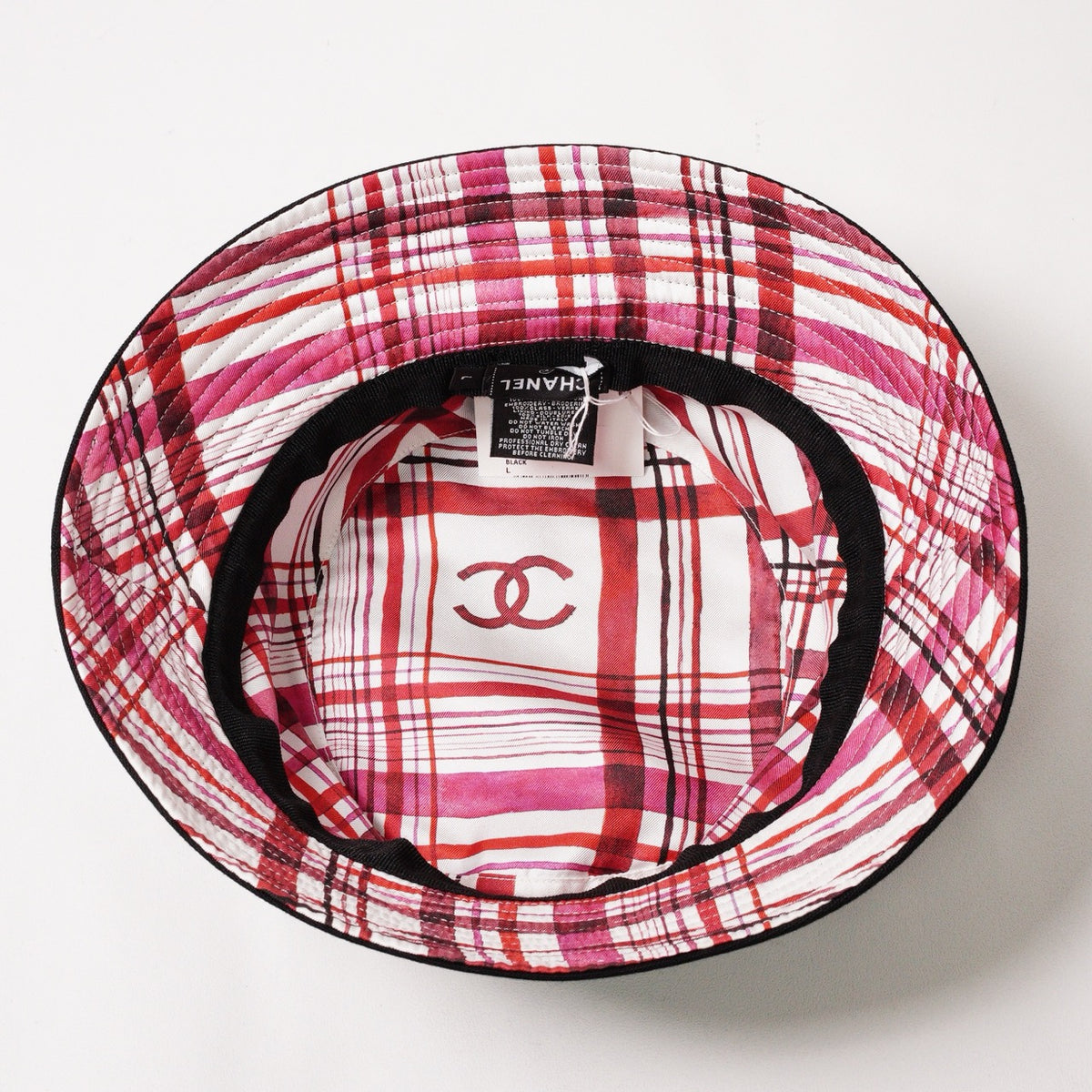 CHANEL 經典雙C珠珠漁夫帽 黑色