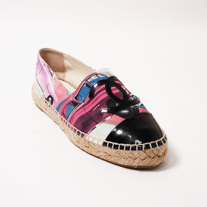 CHANEL 古巴車印花鉛筆鞋 EUR37