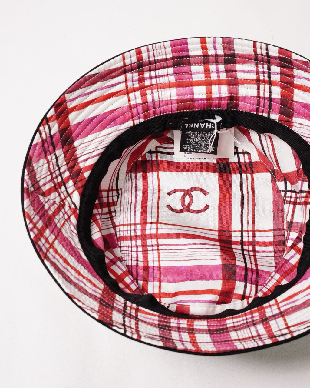 CHANEL 經典雙C珠珠漁夫帽 黑色