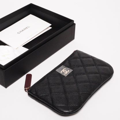 CHANEL 經典金色雙C 拉鍊一字包