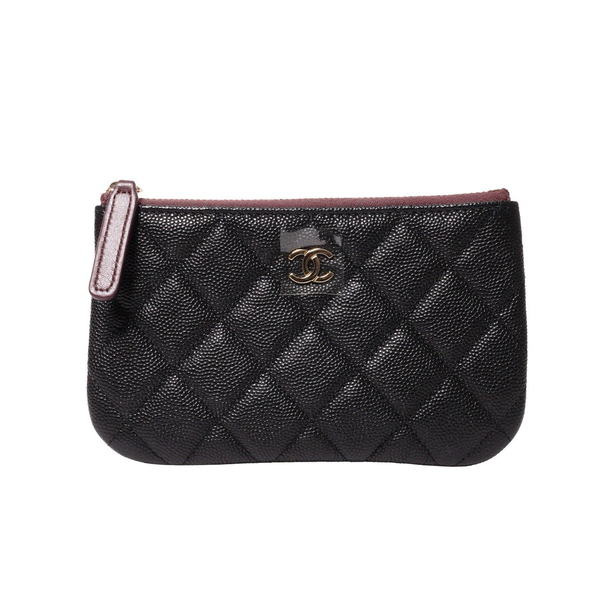 CHANEL 經典金色雙C 拉鍊一字包