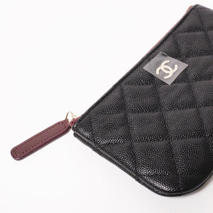 CHANEL 經典金色雙C 拉鍊一字包