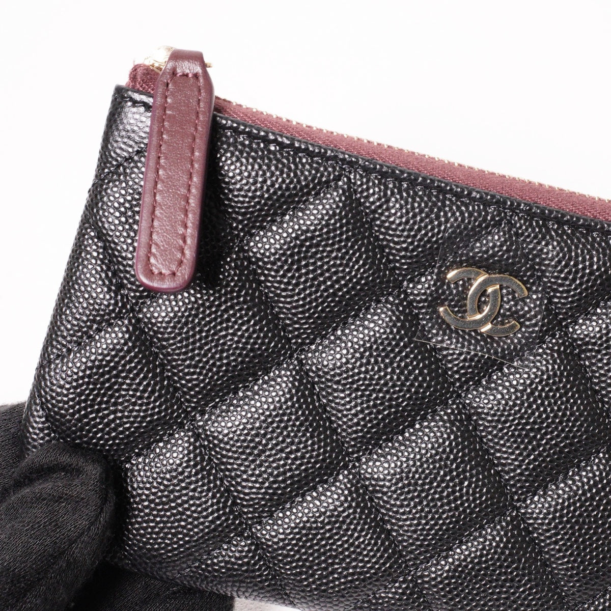CHANEL 經典金色雙C 拉鍊一字包