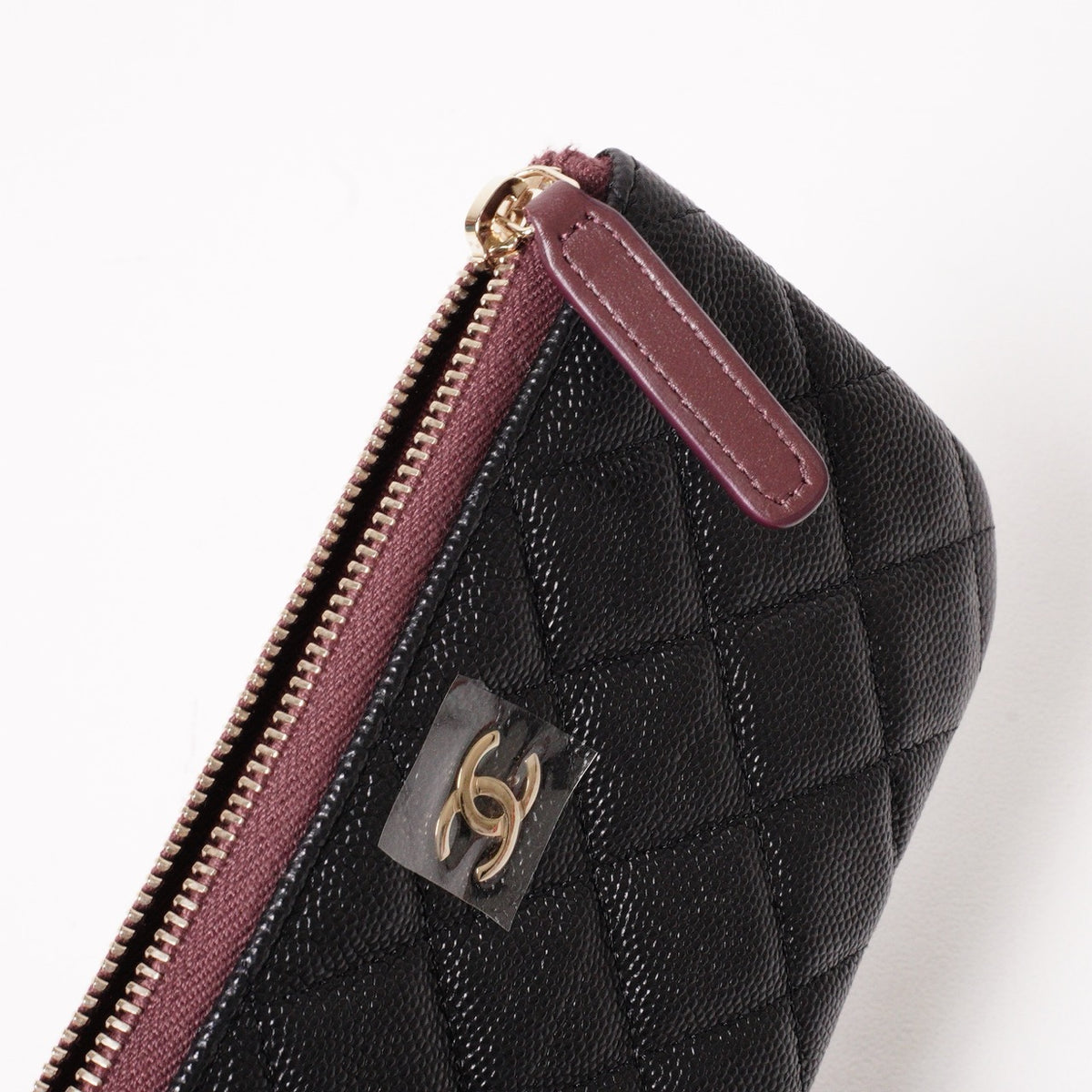CHANEL 經典金色雙C 拉鍊一字包
