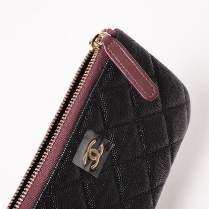 CHANEL 經典金色雙C 拉鍊一字包