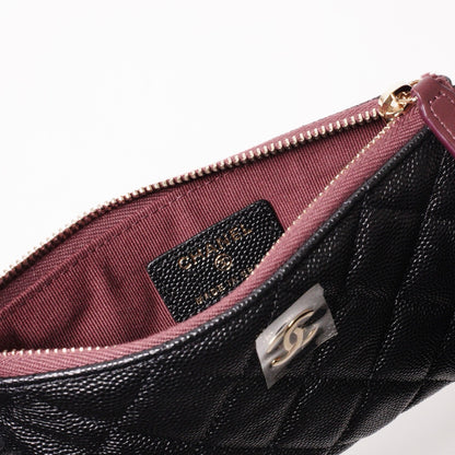 CHANEL 經典金色雙C 拉鍊一字包