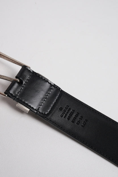 GUCCI 虎頭黑色皮帶
