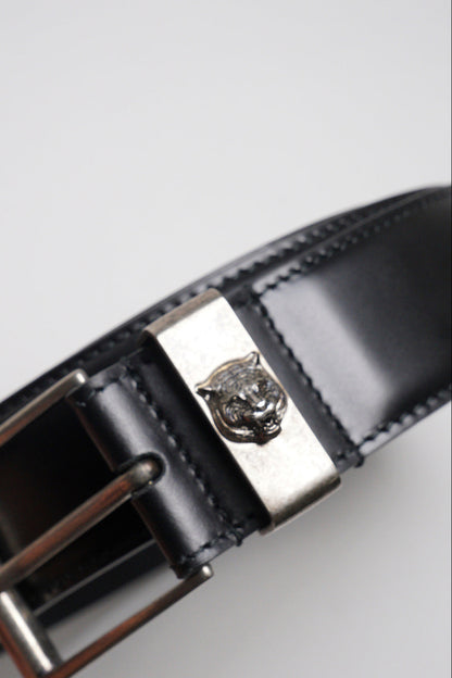 GUCCI 虎頭黑色皮帶