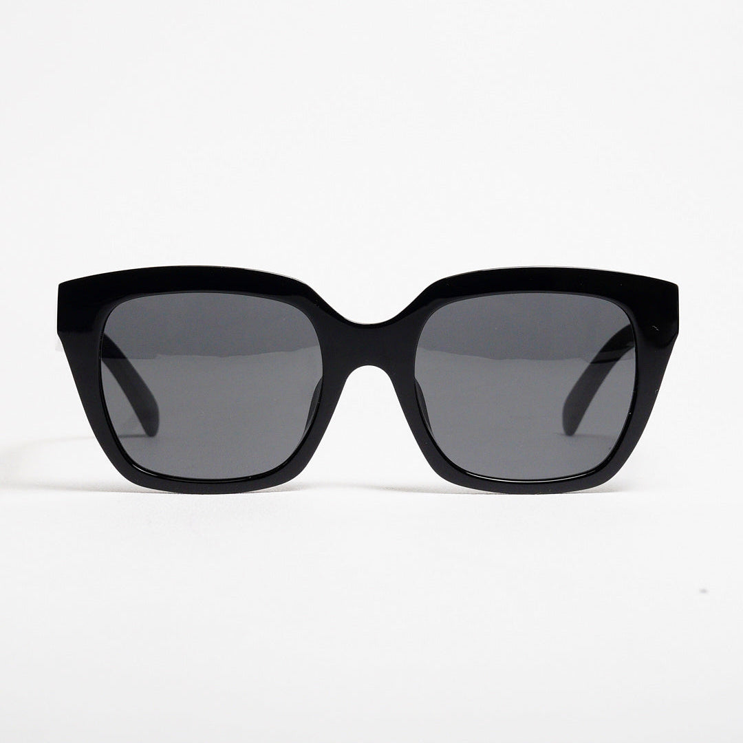 CELINE 亞洲版 時尚黑方框太陽眼鏡 CL40198F 01A 黑框深灰鏡片
