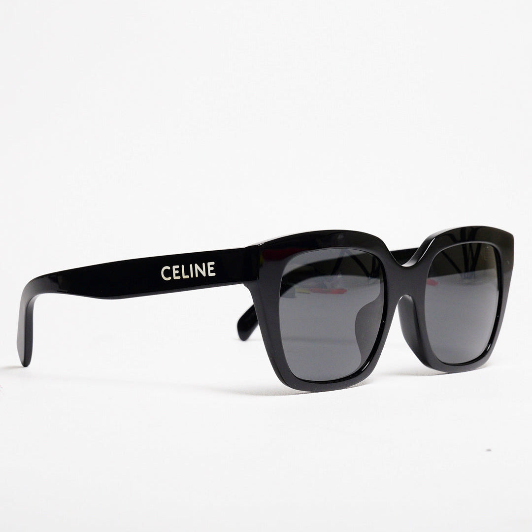 CELINE 亞洲版 時尚黑方框太陽眼鏡 CL40198F 01A 黑框深灰鏡片