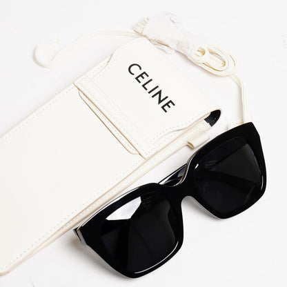 CELINE 亞洲版 時尚黑方框太陽眼鏡 CL40198F 01A 黑框深灰鏡片